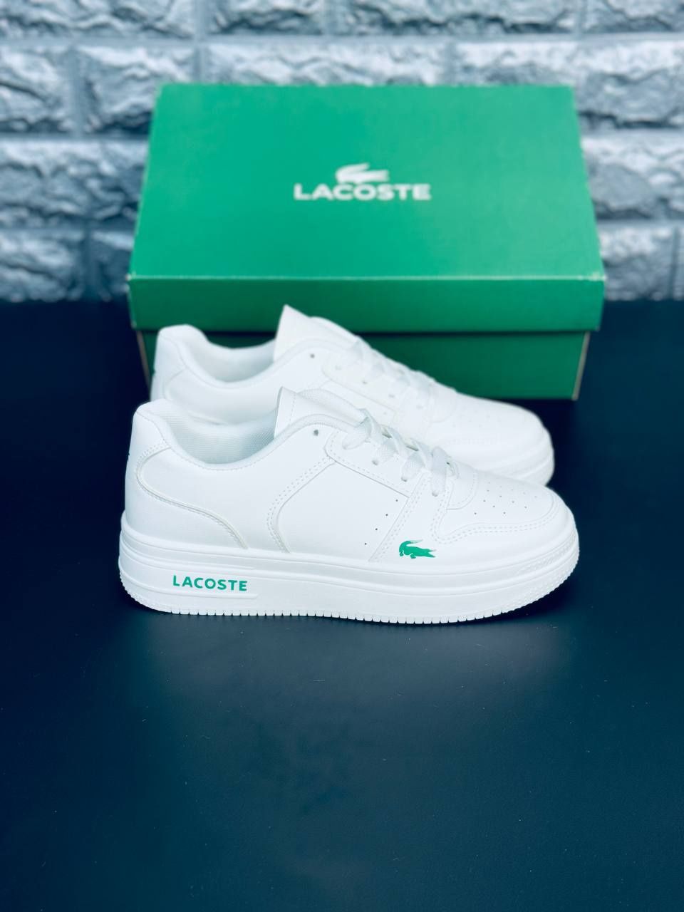 Женские кросовки лакоста белые летние стильные удобные Lacoste