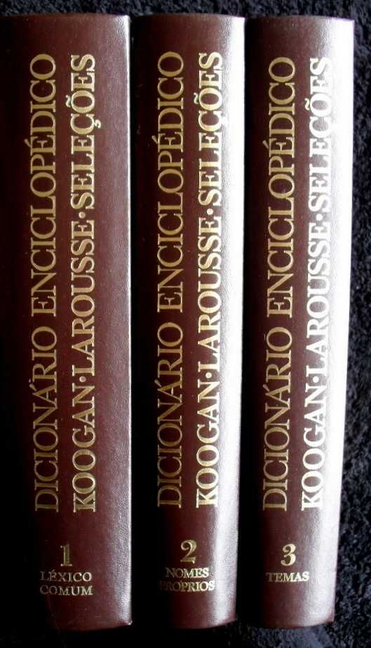 Dicionário Enciclopédico Koogan Larousse 3 volumes a cores Seleções