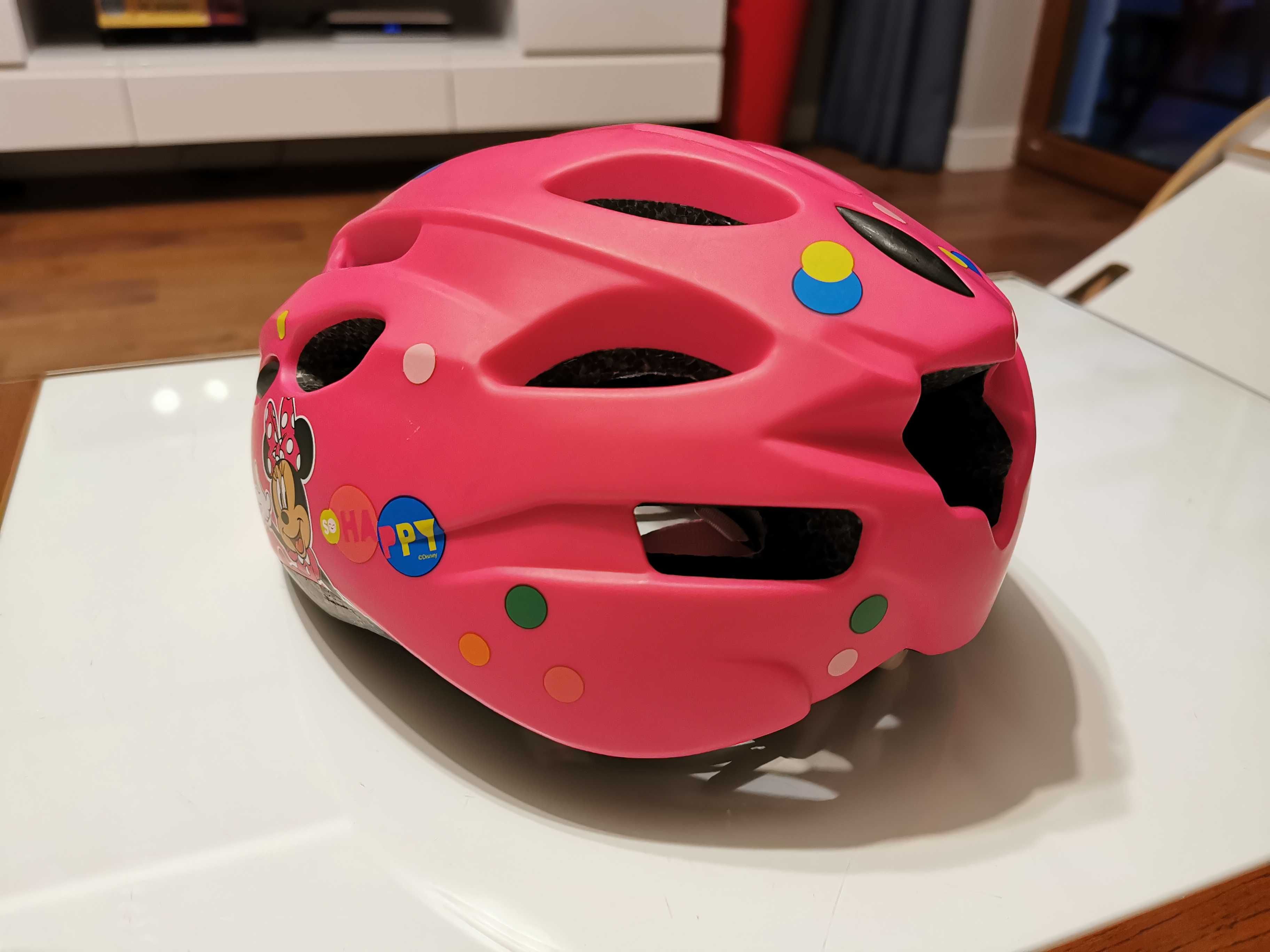 Kask rowerowy z Myszką Minnie r. 52-56cm