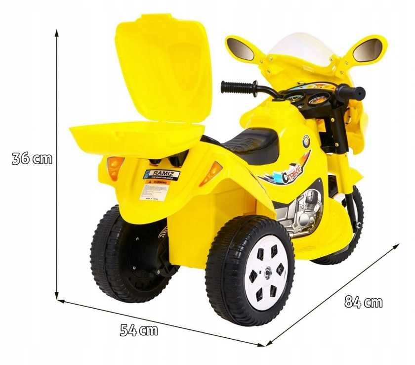 Motor trójkołowy Motorek dla dzieci na akumulator 18W do 25 kg LL1188