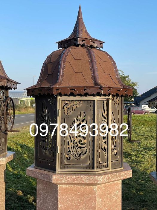 Дашки на криницю бетонні кільця та кільця з крошки . Перехідні плити