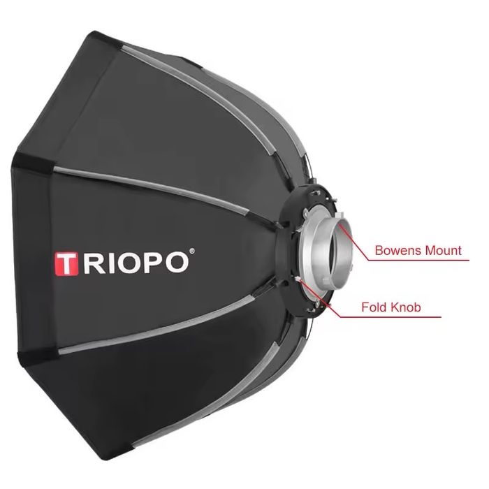 Софтбокс Triopo с креплением Bowens 65 см с сотовой сеткой