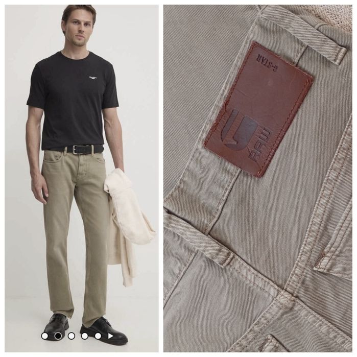G-STAR RAW W30 L34 markowe szaro-beżowe jeansy pas41cm dł 111cm