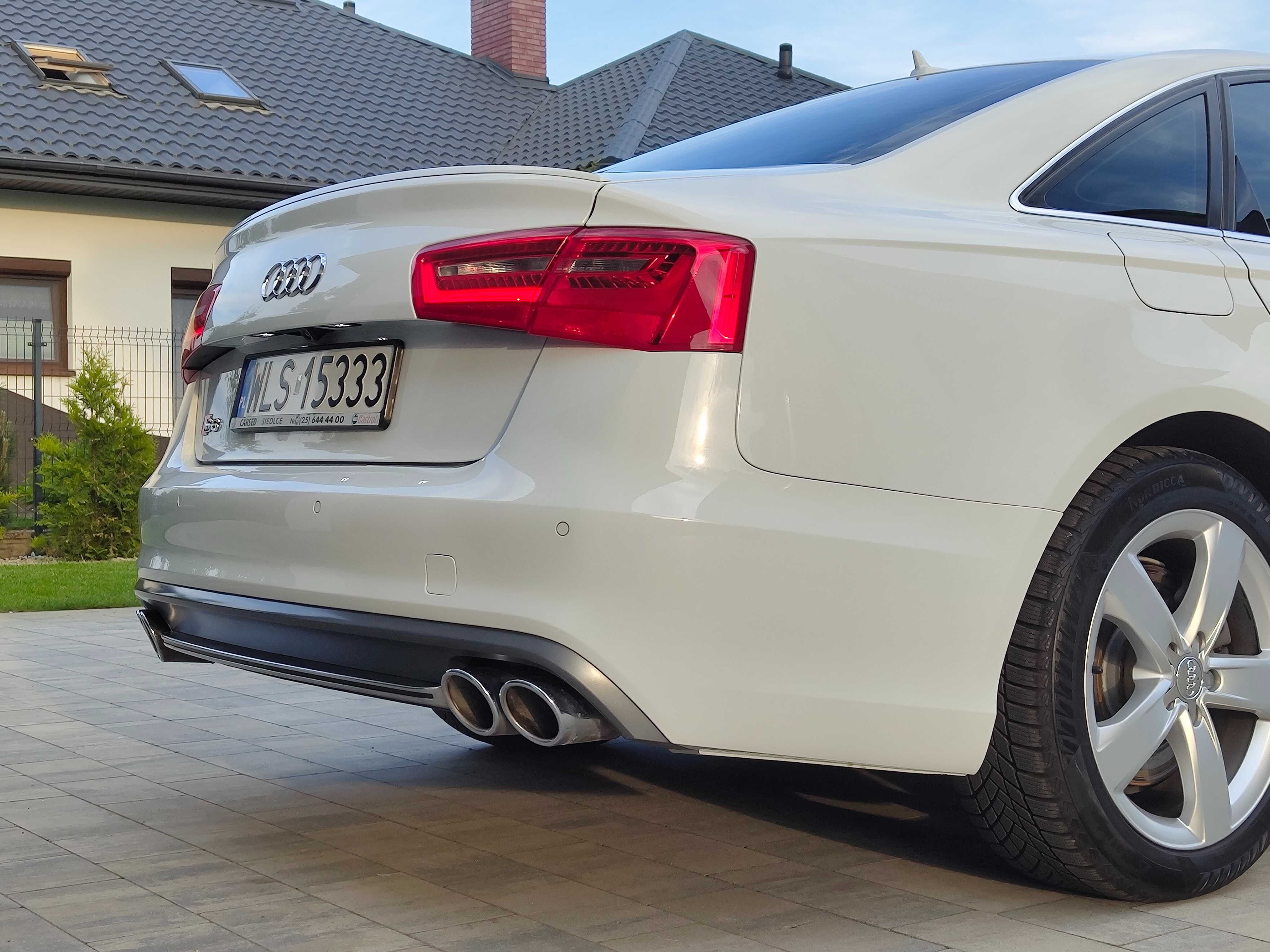 Audi A6 w pakiecie zewnętrznym S6, 3.0 TDI | 2014 | Biała Perła.