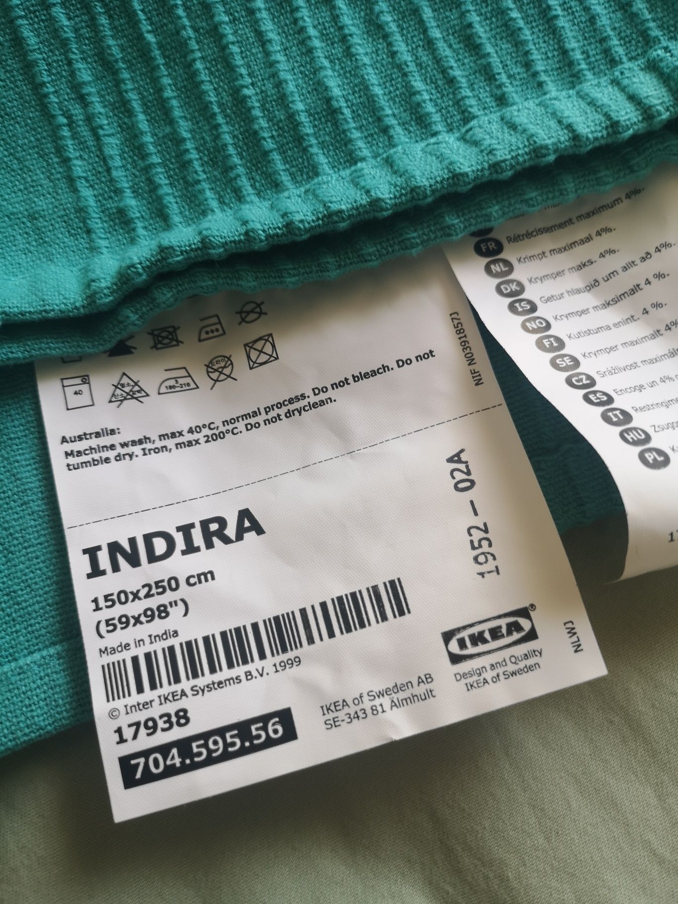 Indira Ikea soczysto turkusowa