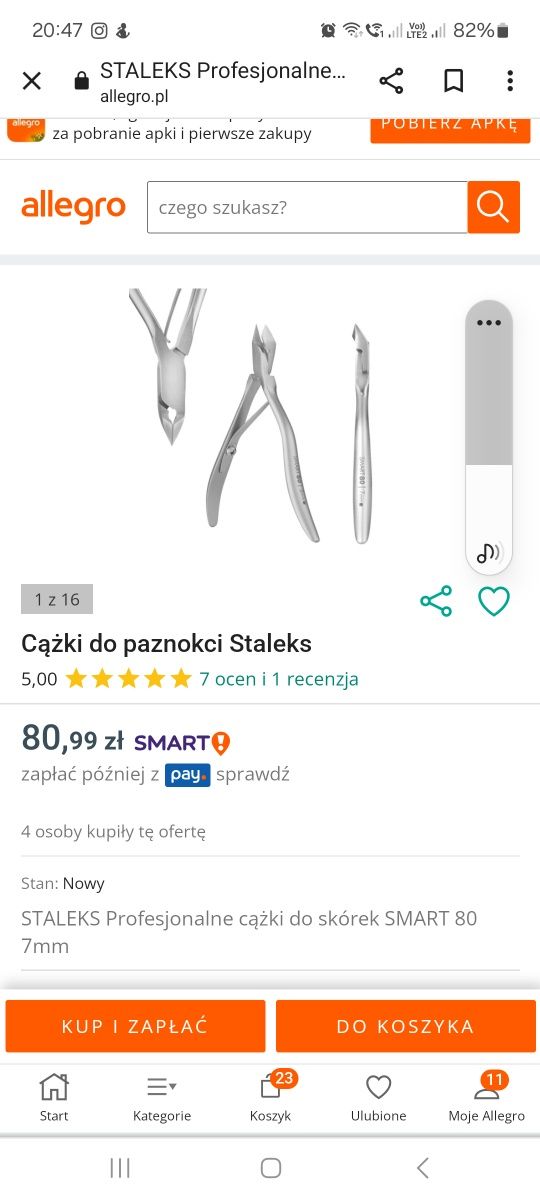 Cążki staleks pro smart 80/7