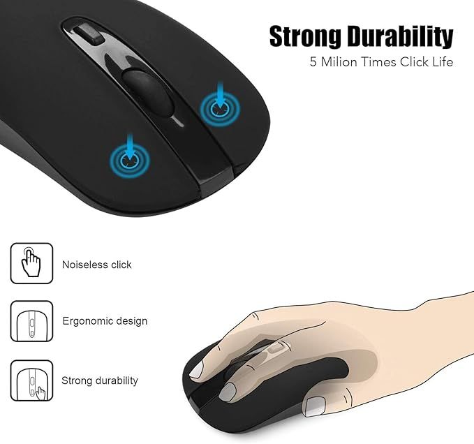 Cimetech Mysz Bezprzewodowa 2.4Ghz Cicha 1600Dpi Usb Slim