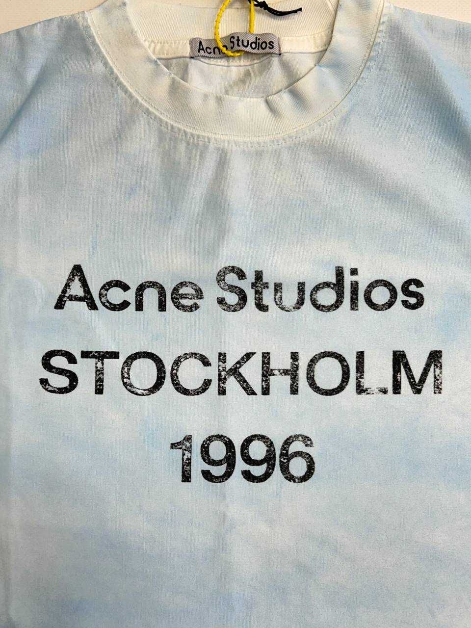 Футболка блакитна Acne Studios STOCKHOLM 1996 archive distressed M S