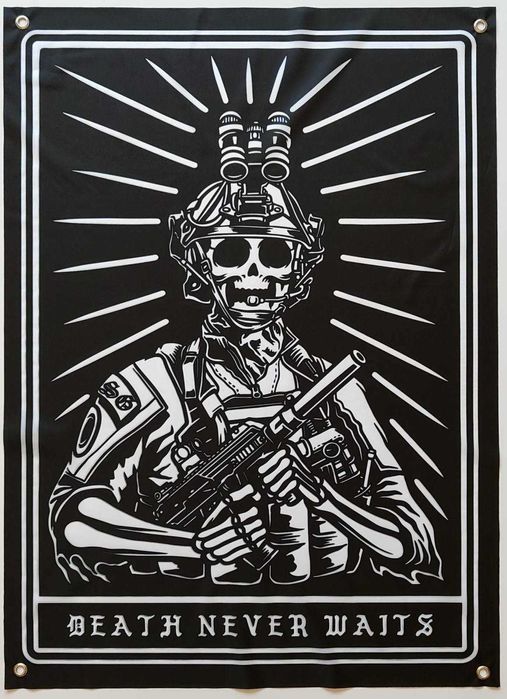 Баннер военный флаг прапор люверсах дрон донбасс минометчик fog