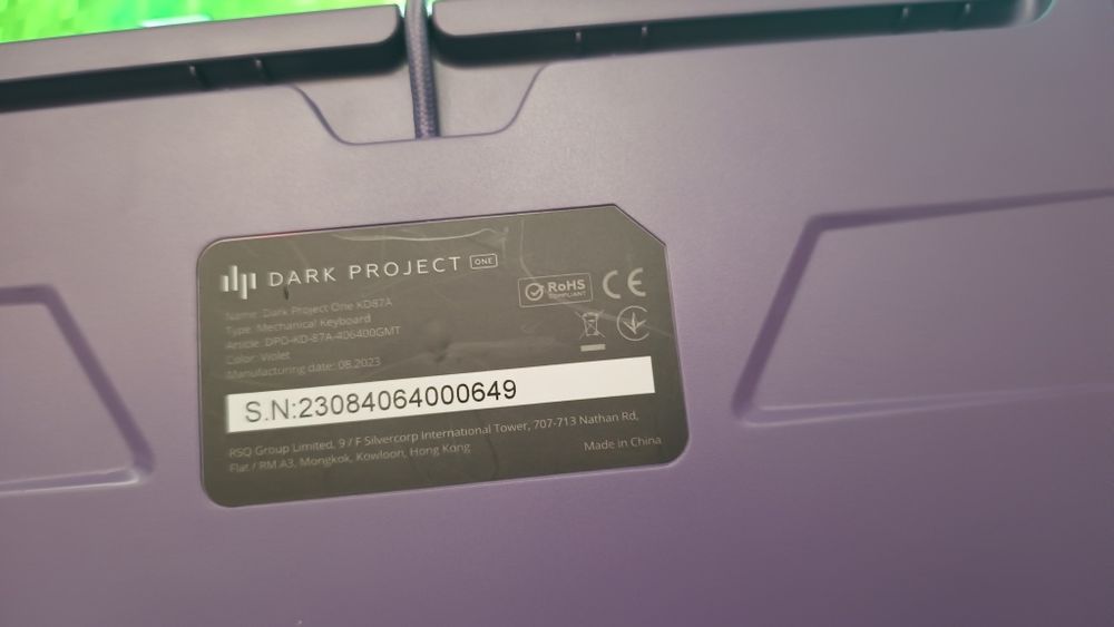 Klawiatura gejmingowe dark project