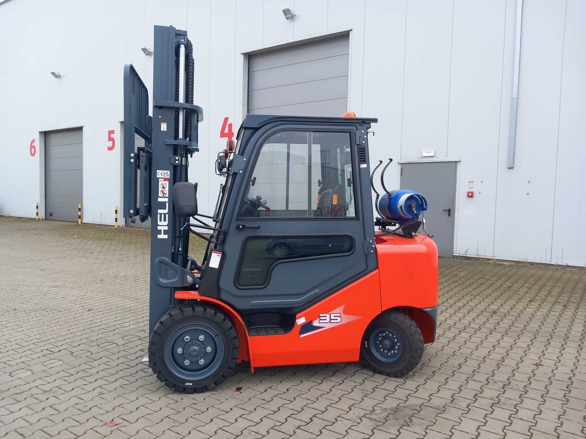 Wózek Widłowy Heli 3,5t Maszt 3,3m Duplex Silnik Kubota LPG 2024-12