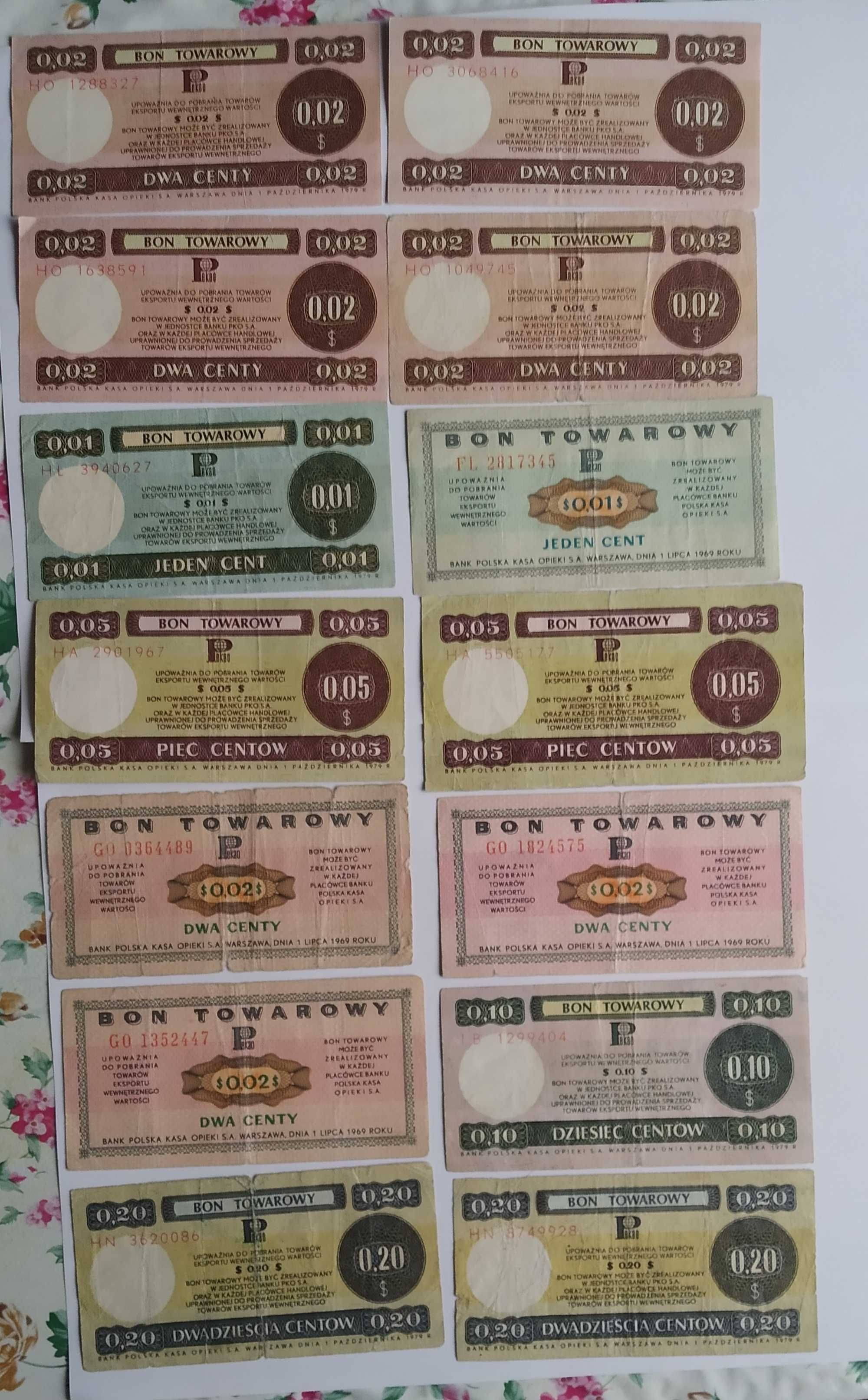 Banknoty bony pewex