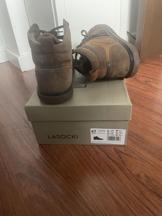Buty meskie nowe w kolorze braz lasocki