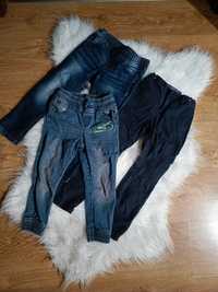 3 pary spodni jeansy plus eleganckie. Bluzy gratis 4 sztuki