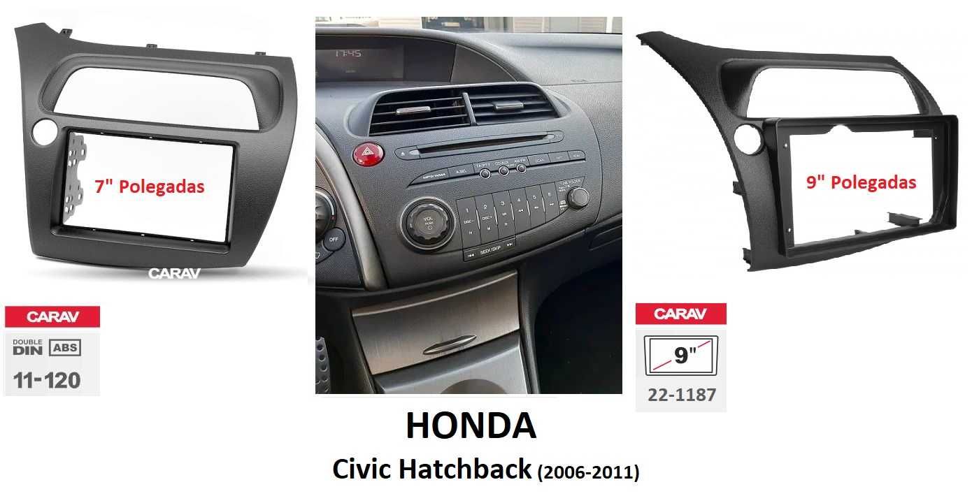 (NOVO) Rádio 2DIN HONDA Civic Hatchback (2006 a 2017) • Android 4+32GB