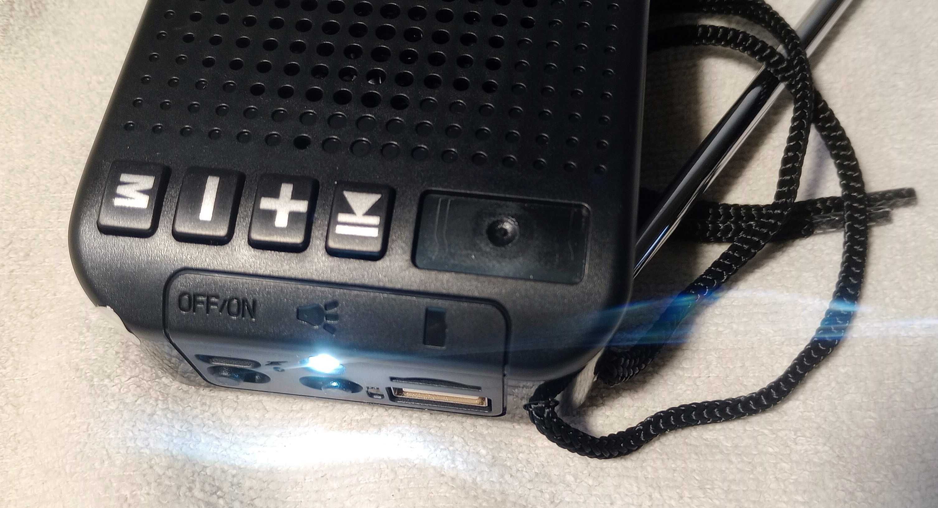 Rádio solar mini portátil usb microsd Bluetooth