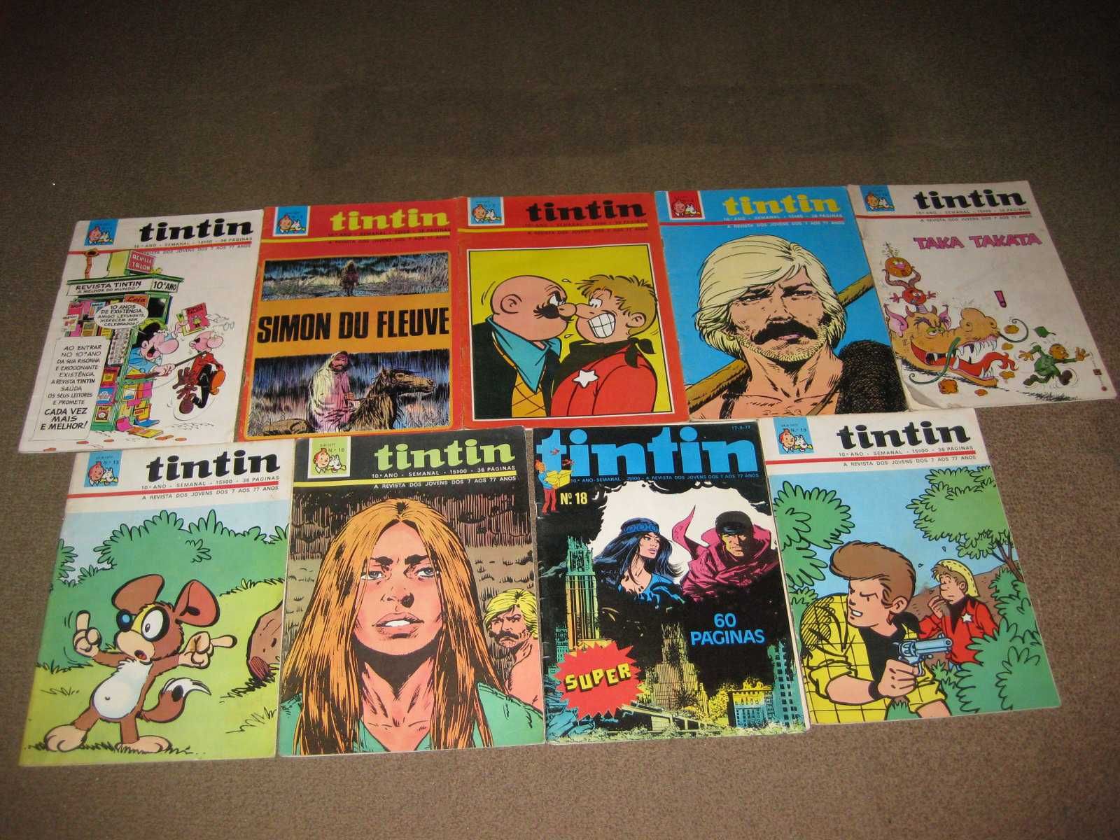 48 Revistas de Banda Desenhada "Tintin"