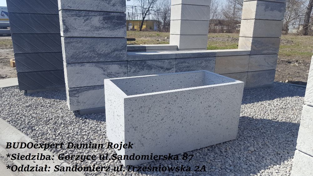 Nowoczesne betonowe DONICE 40x80x40 ogrodowe beton architektoniczny