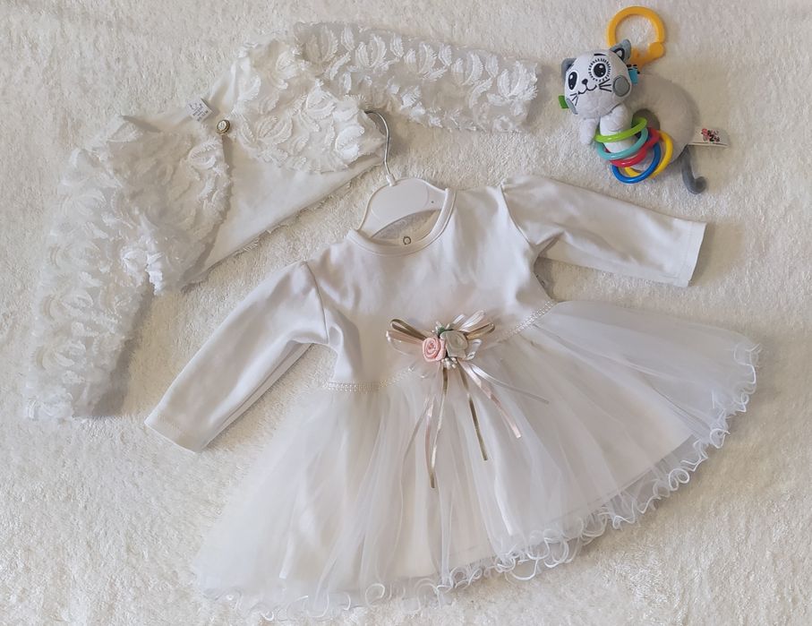 Святкова сукня на 1 рочок з болеро, розмір 80.