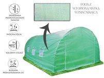 TUNEL FOLIOWY 6x3m foliówka foliowiec ogrodowy FOLIAK na pomidory