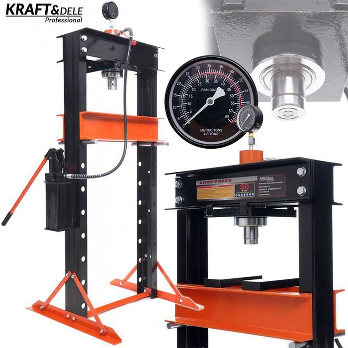 KRAFT&DELE Prasa Hydrauliczna Stal Konstrukcyjna 30t 0-1020mm KD317