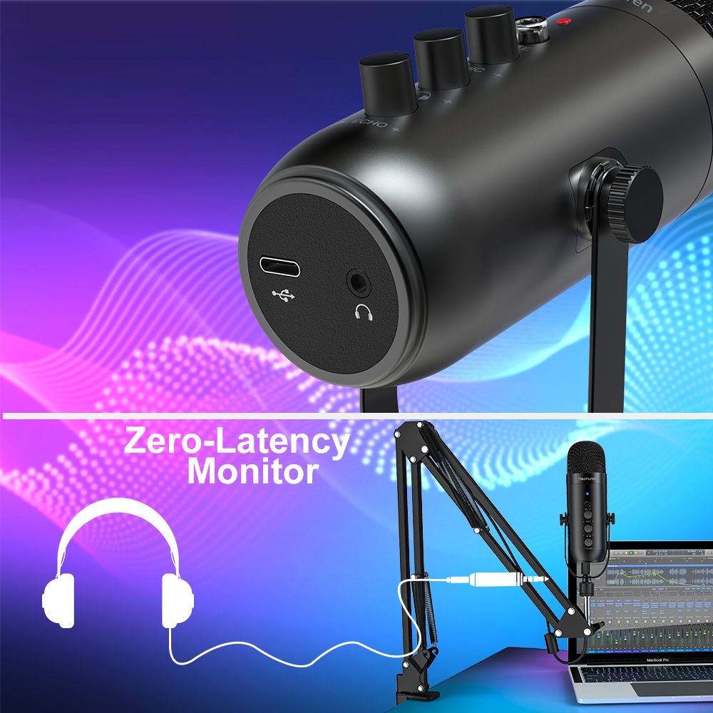 Микрофон для ноутбука  для стрима USB-A Haomuren K66 S-C