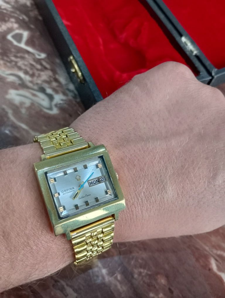 Zabytkowy Szwajcarski zegarek męski Orfina Vintage Swiss Made