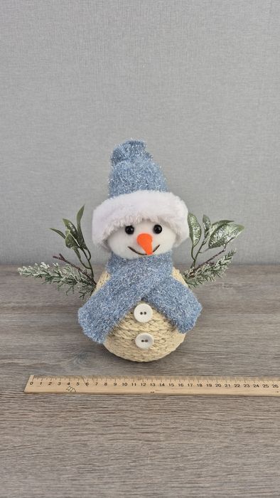 Новорічний Сніговик ручної роботи (Різдвяний декор)