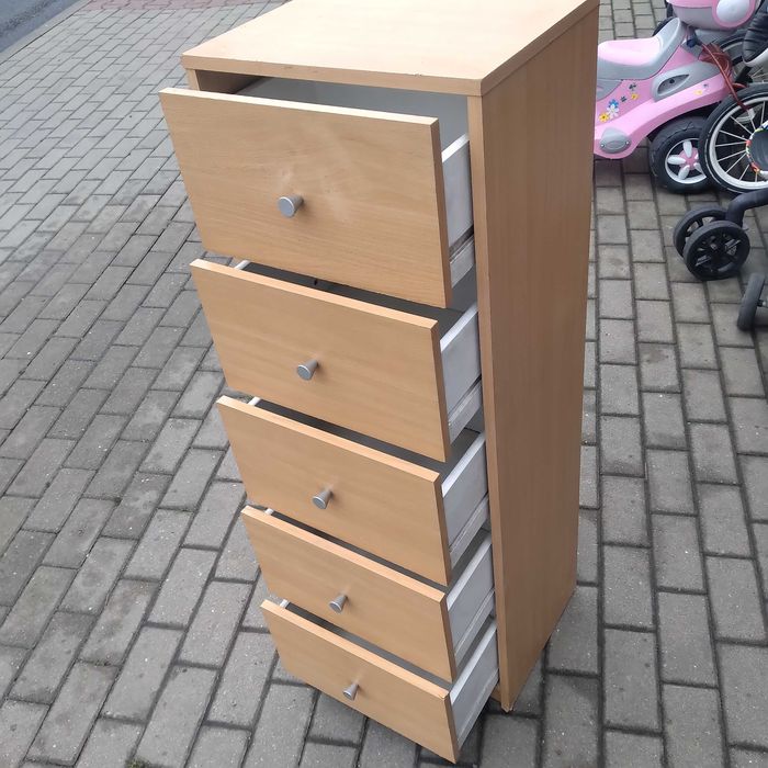 Wąska i wysoka Szafka z szufladami 38x30x110 cm / Polecam /