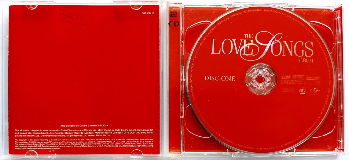 The Love Songs Album 2CD 2004r Whitney Houston Cher Texas ABBA Prince