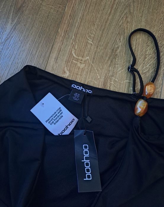 Черный женский сдельный совместный слитный купальник