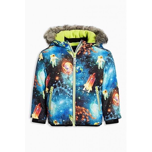 Яркая зимняя куртка Next космос