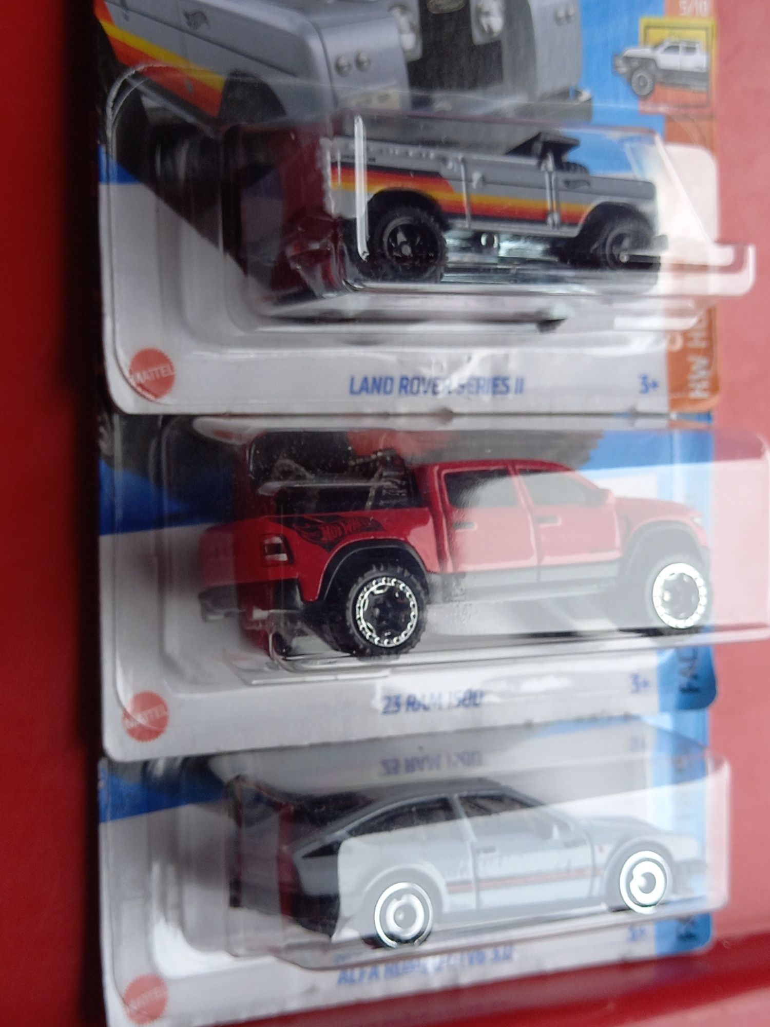 Conjunto de 3 miniaturas hot wheels