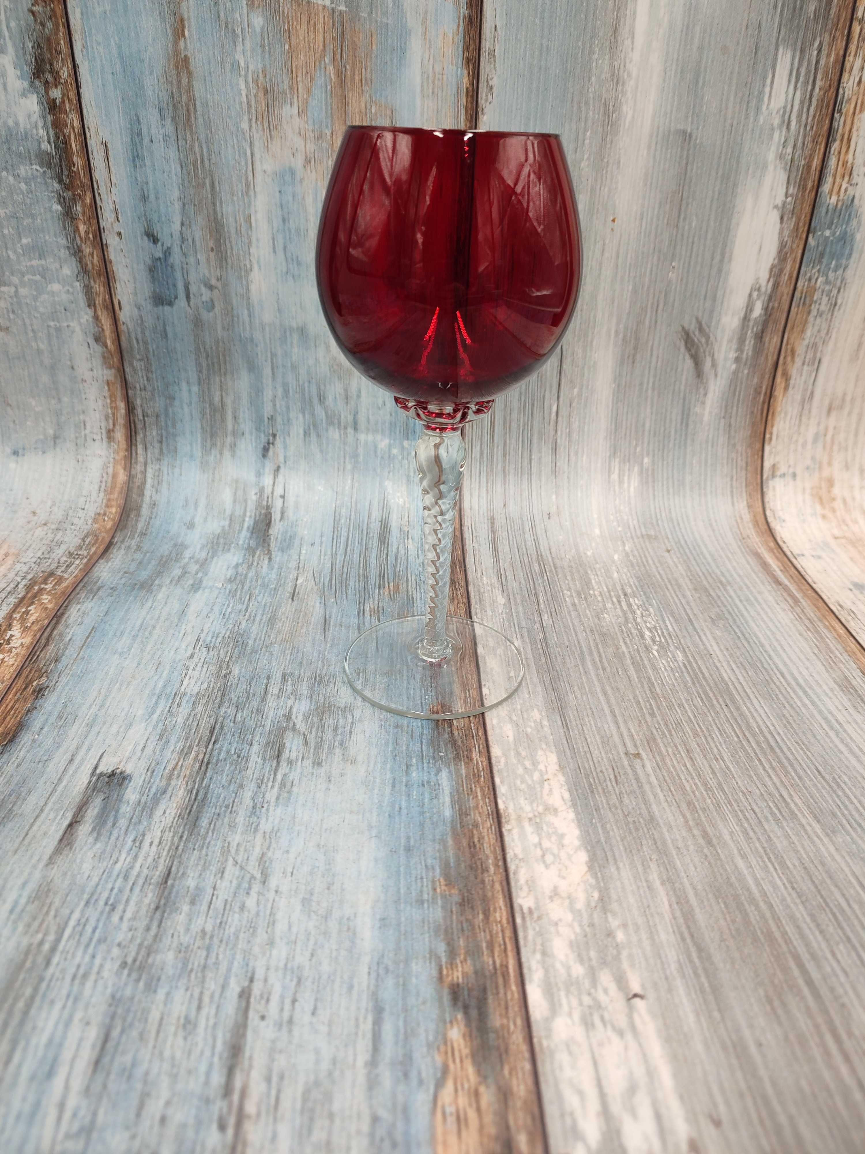 Rubinowy kieliszek - Hand made - Saski Crystal - Design 2712