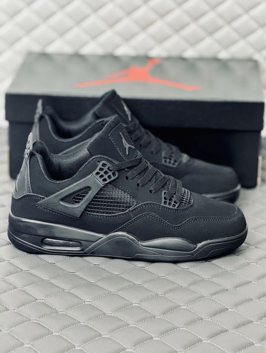 Nike Air Retro Jordan 4 black kat кроссовки женские джордан 4