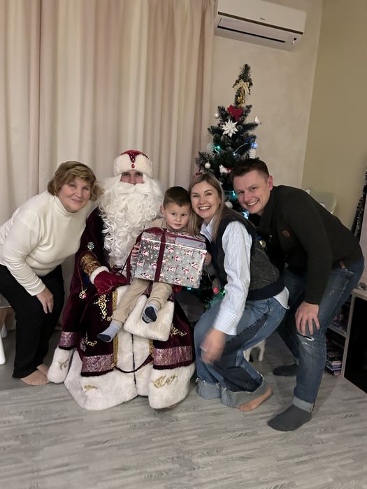 Новорічне експрес привітання Санта Клаус Ельф Дід Мороз та Снігуронька