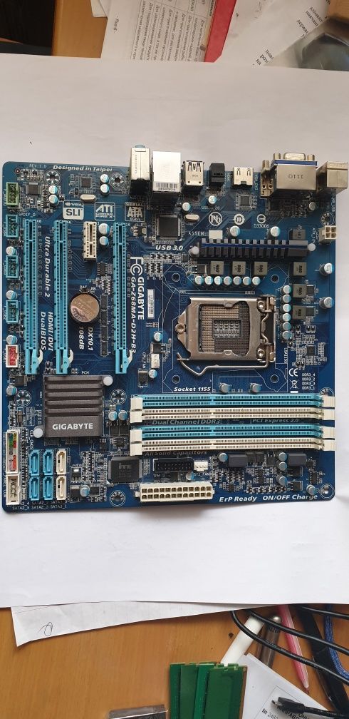 Gigabyte ga-z68ma-d2h-b3, DDR3 2×8Gb cl 11, 2×4Gb  1600Mhz