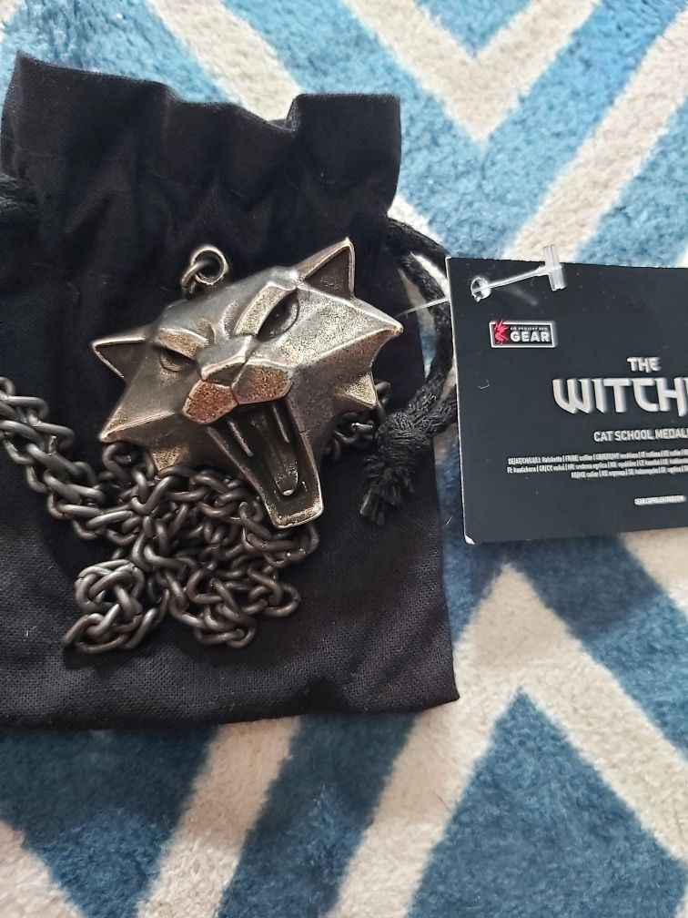 Medalion Wiedźmin Szkoła Kota z łańcuszkiem The Witcher Cat School