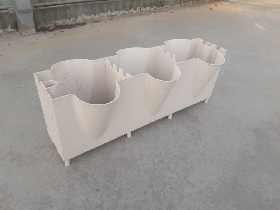 Floreiras empilháveis usadas