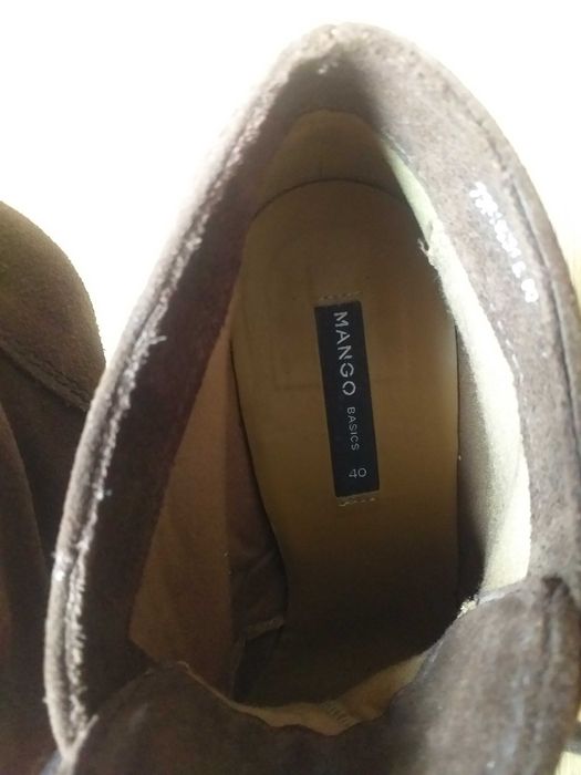 Botins de camurça de salto Mango como novos tam. 40
