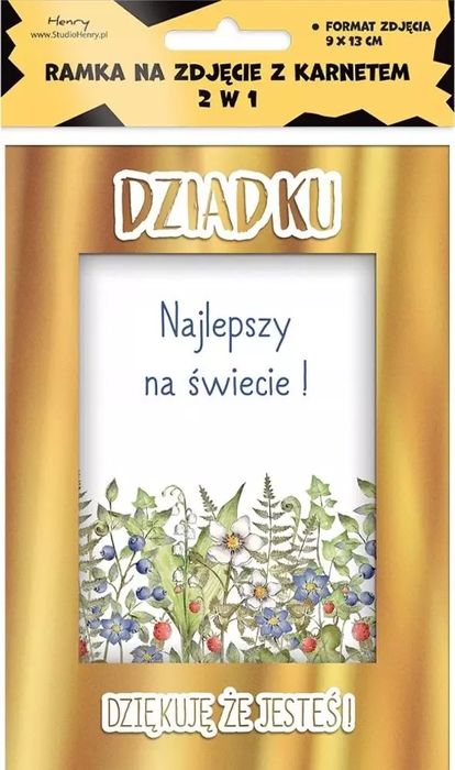 Karnet, ramka na zdjęcie dla dziadka, las. Henry