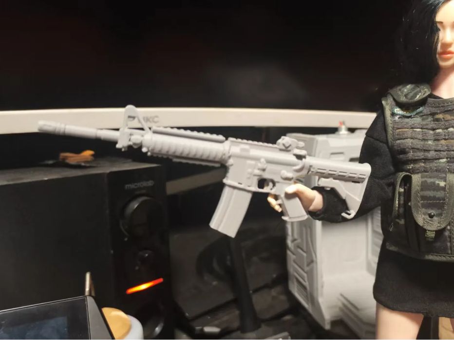 Miniatura Arma M4A1 Submetralhadora Escala 1:6