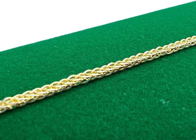 Złota bransoletka splot Lisi ogon próba 585 2,1g 19cm