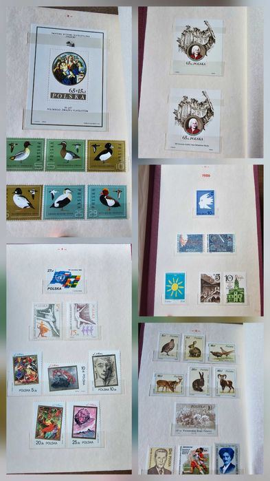 Klaser znaczków pocztowych PRL - pełna kolekcja serii