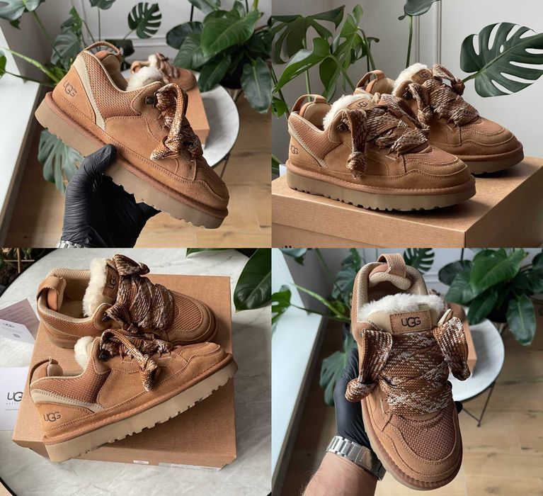 Женские ботинки UGG Lowmel Sneaker Chestnut 36-41 Натур Замша! Новинка