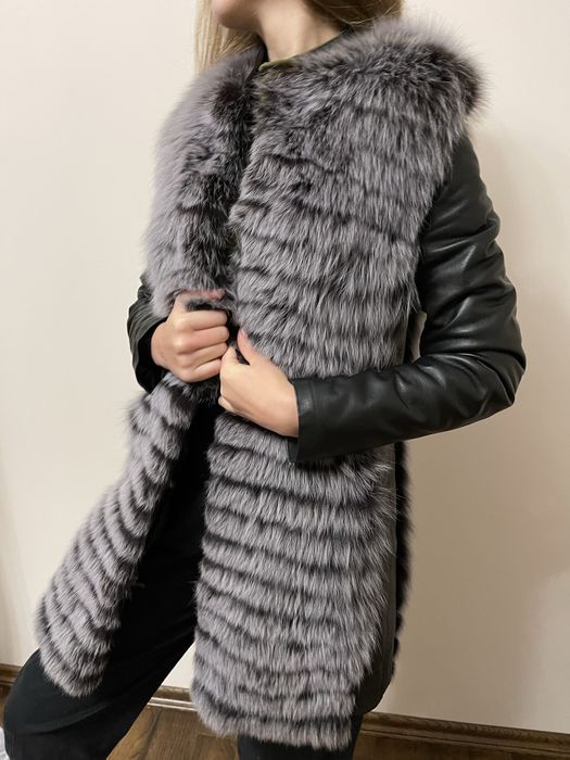 Шуба трансформер з чорнобурки