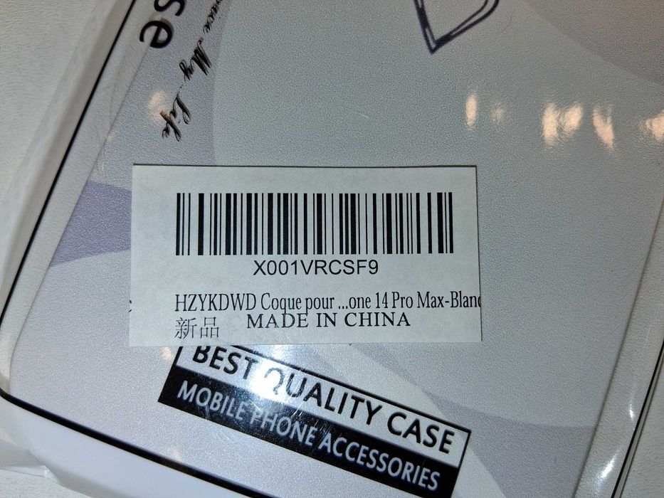 E199 Etui Coque Do iPhone 14 Pro Max Biało-Fioletowe Serce
