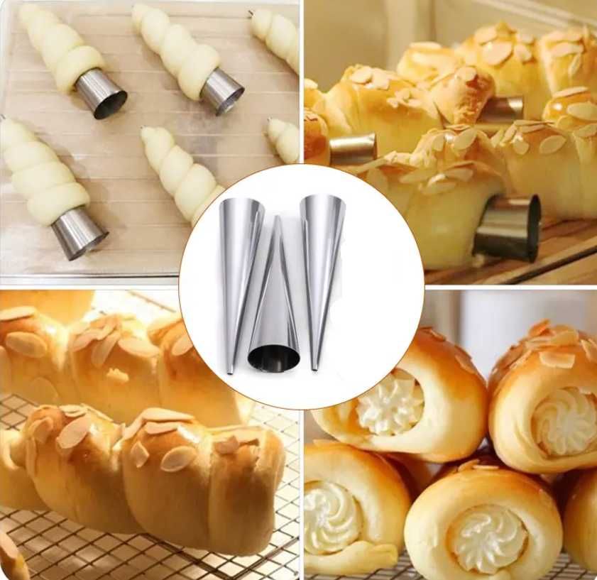 Forma do pieczenia rurek stalowe 3 sztuki