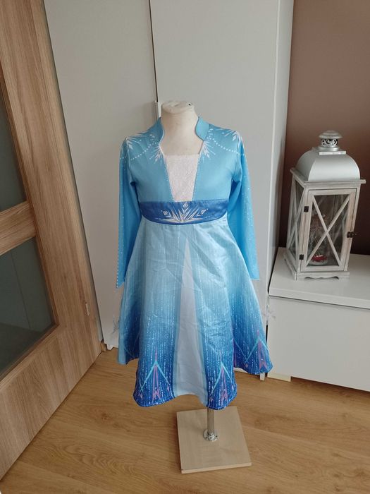 NOWY strój karnawałowy ELZA ELSA Kraina Lodu Frozen II 116/122 (8)