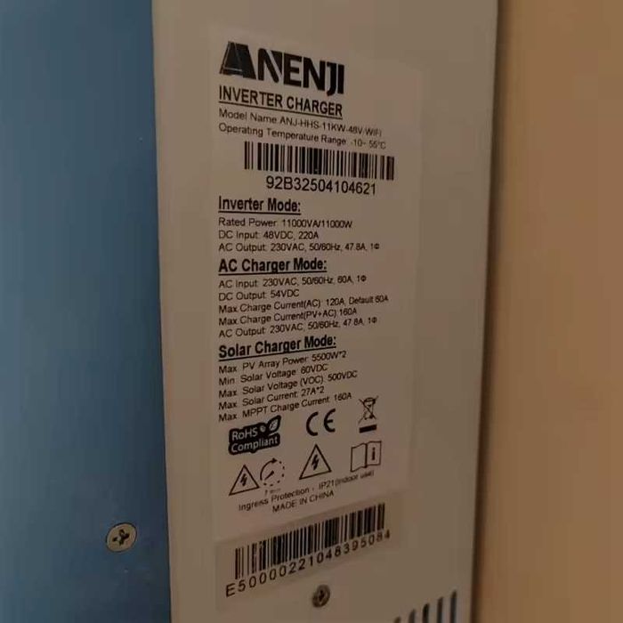 Гібридний сонячний інвертор Anenji ANJ-HHS 11000W 48V 2 MPPT PV 500V